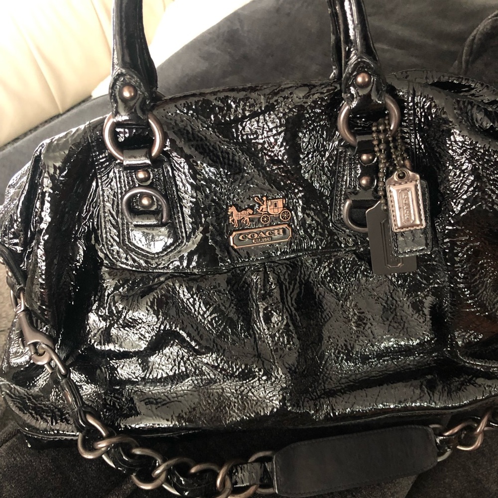 Coach patent leather handbag